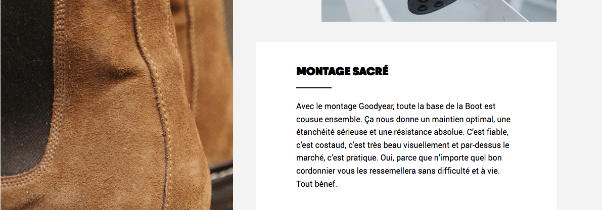 Quand je disais que le Goodyear était devenu un montage sacré, je ne déconnais pas. À en croire Asphalte le reich du Goodyear durera mille ans. Ce mythe de la chaussure d’entrée de gamme qu’on peut ressemeler à vie est amusant puisqu’il n’est vrai qu’à une condition. Que votre vie soit très courte. (source : asphalte)
