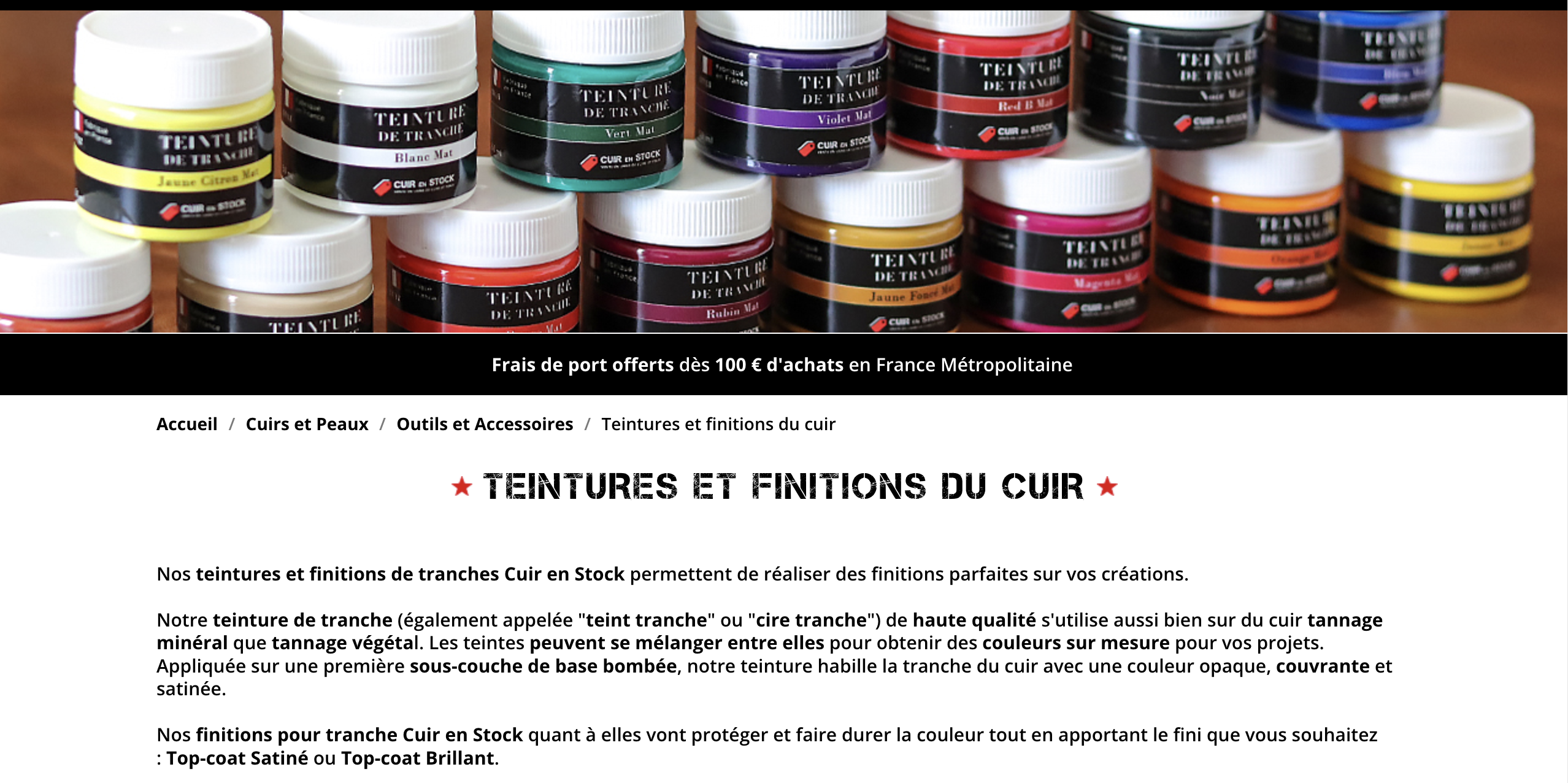 Les revendeurs parlent de “teinture de tranche”. (Source: cuirenstock)