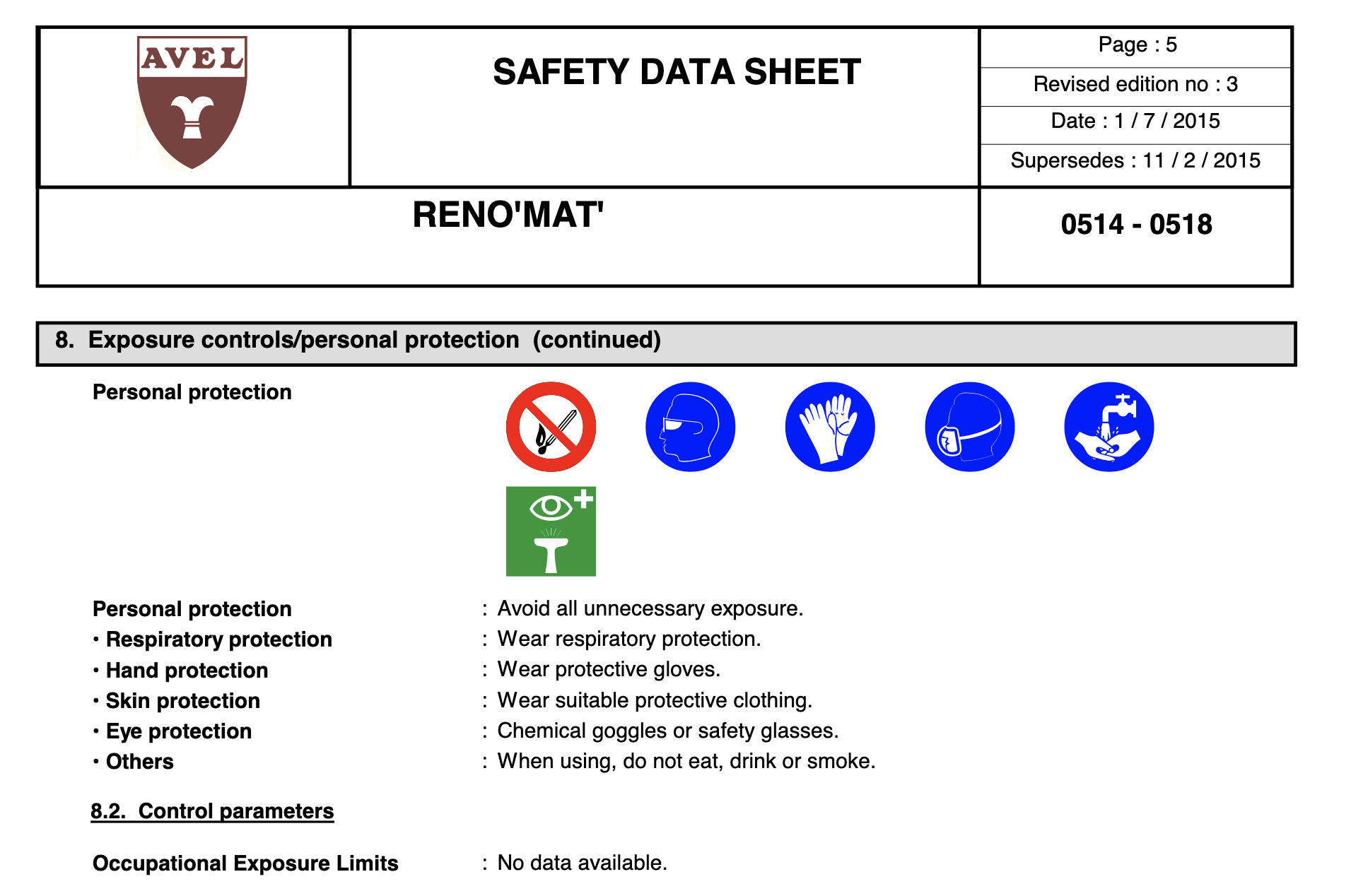 Les précautions de sécurité à prendre lors de l'utilisation du Renomat de Saphir. Au mieux les gens pensent à mettre des gants, mais c'est tout. 