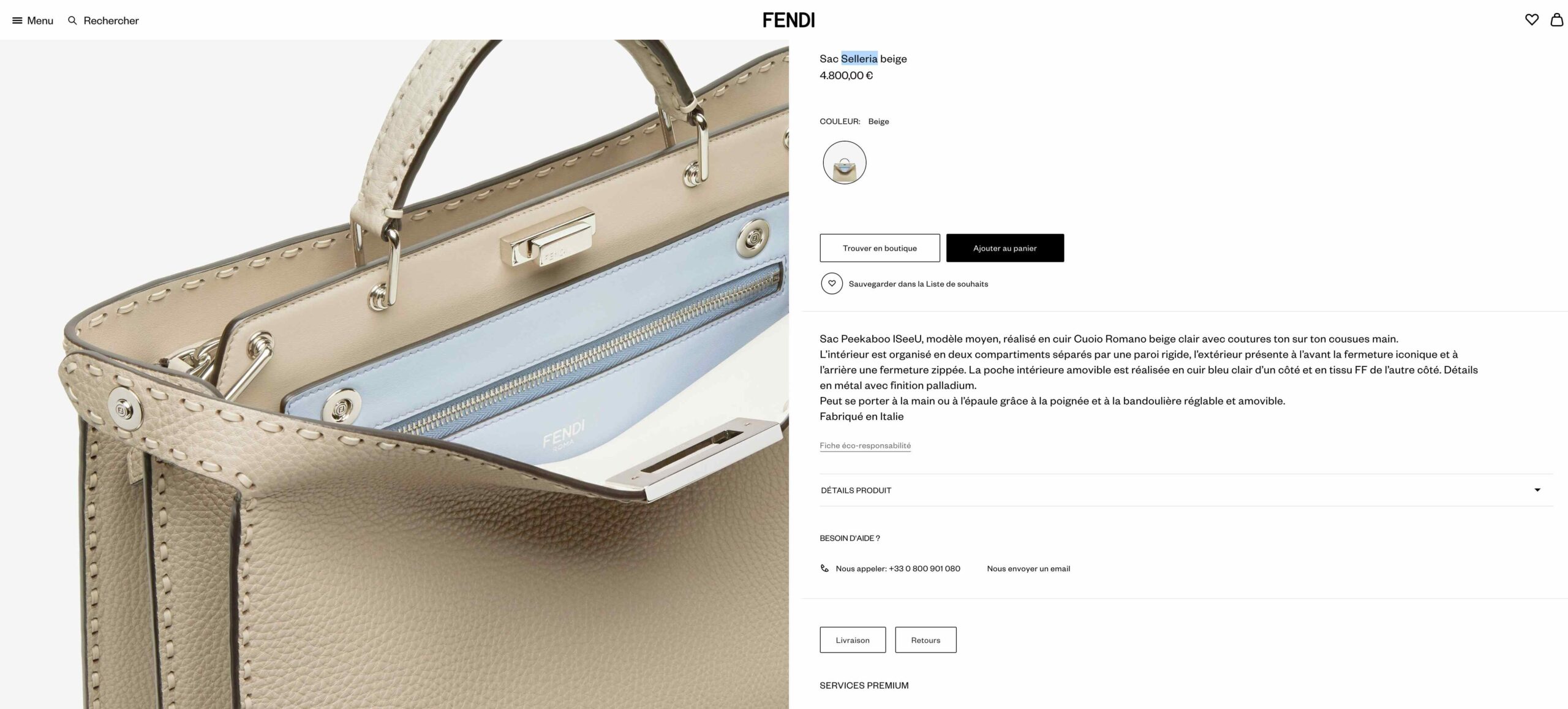 Un point gantier que Fendi essaye de faire passer pour un point sellier... (Source: Fendi)