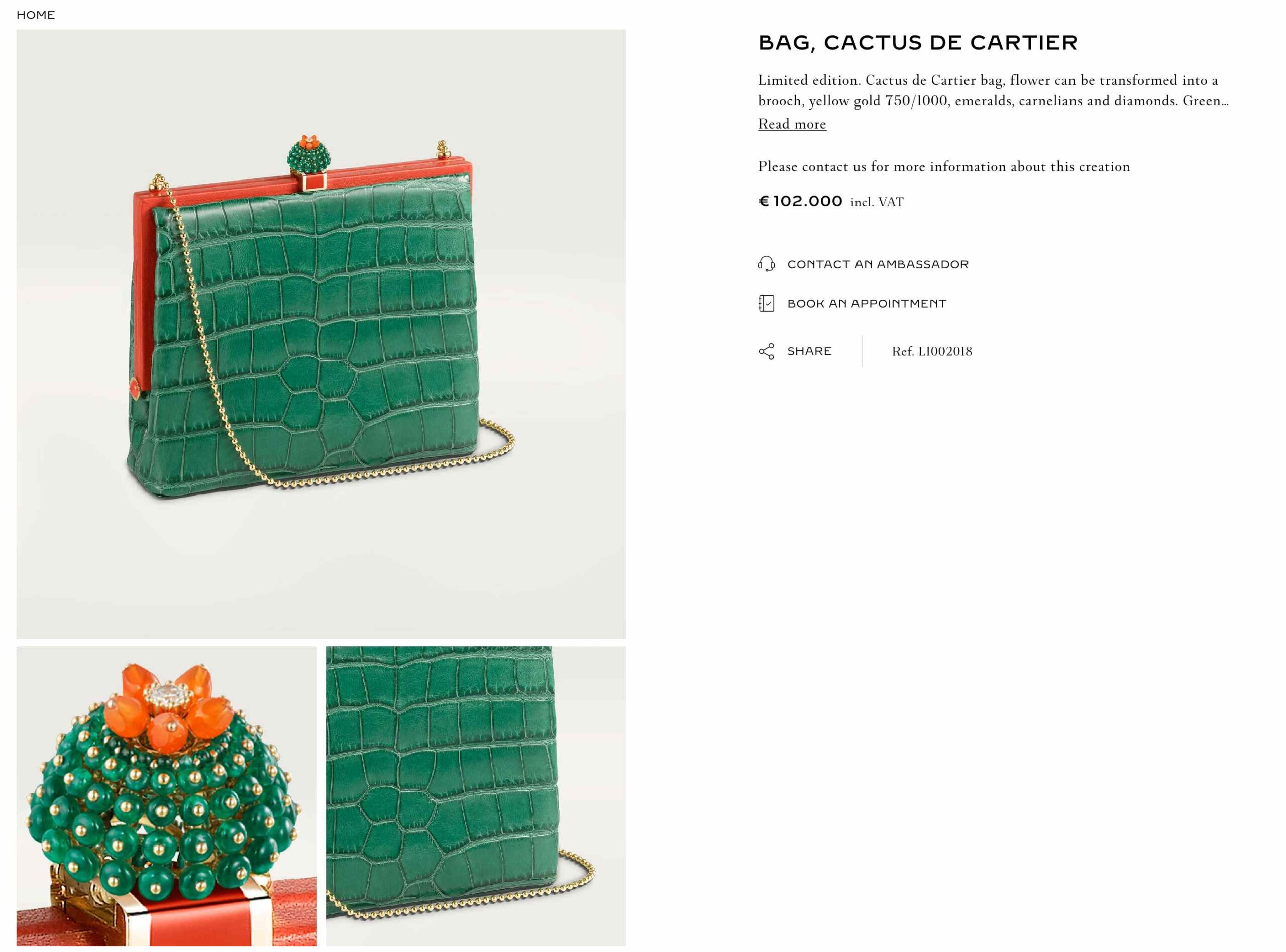 Une partie de la gamme Cactus (Source: Cartier)