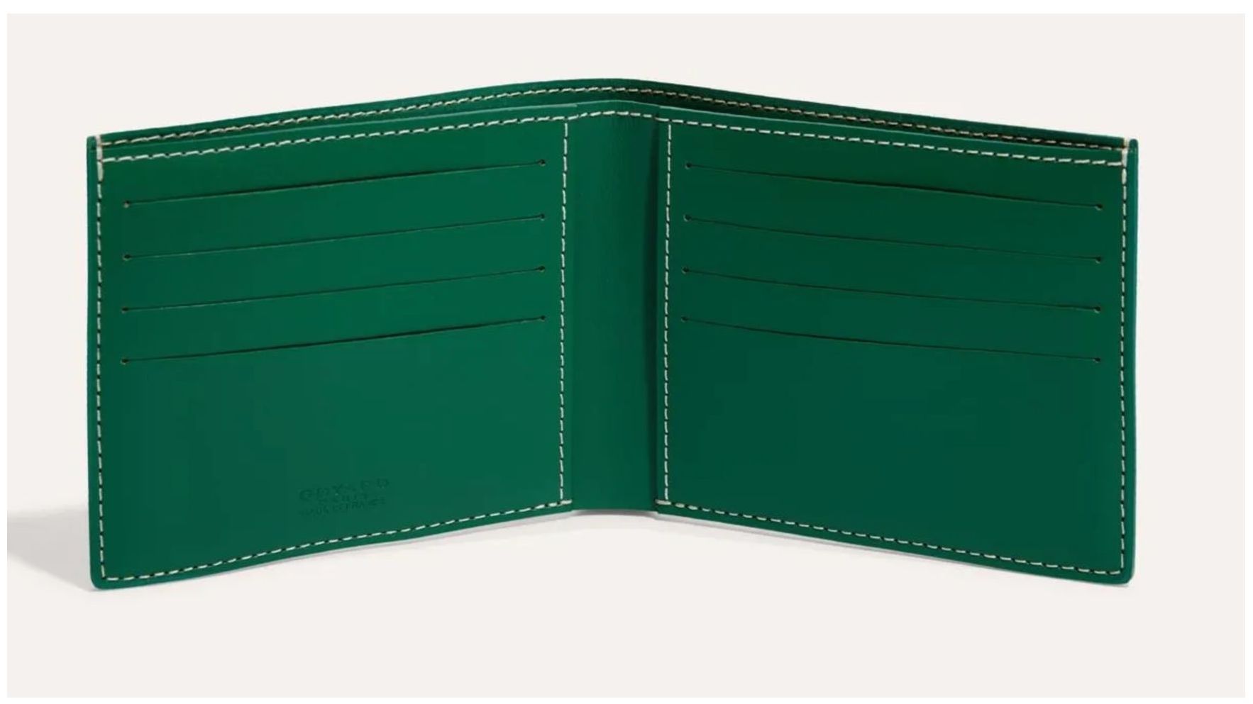 Un portefeuille d’une grande maison de luxe, Goyard pour ne pas la citer qui coûte environ 9 fois plus. Ce sont, malgré la grande différence de prix des objets très, très similaires. (Source: Goyard)