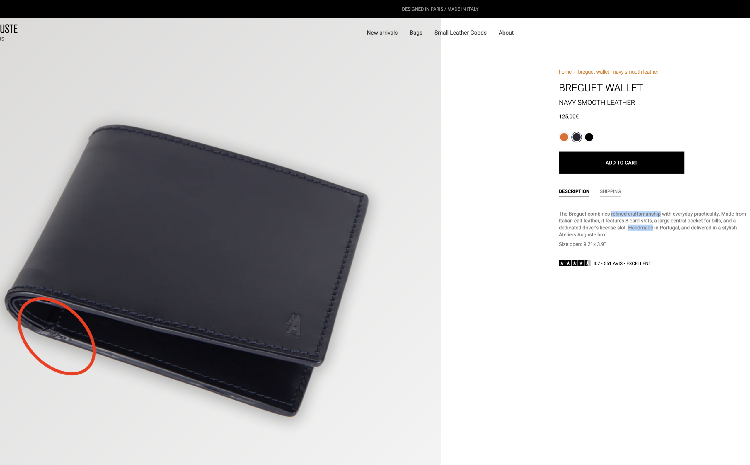 Belle peinture de tranche... (Source : Atelier Auguste)