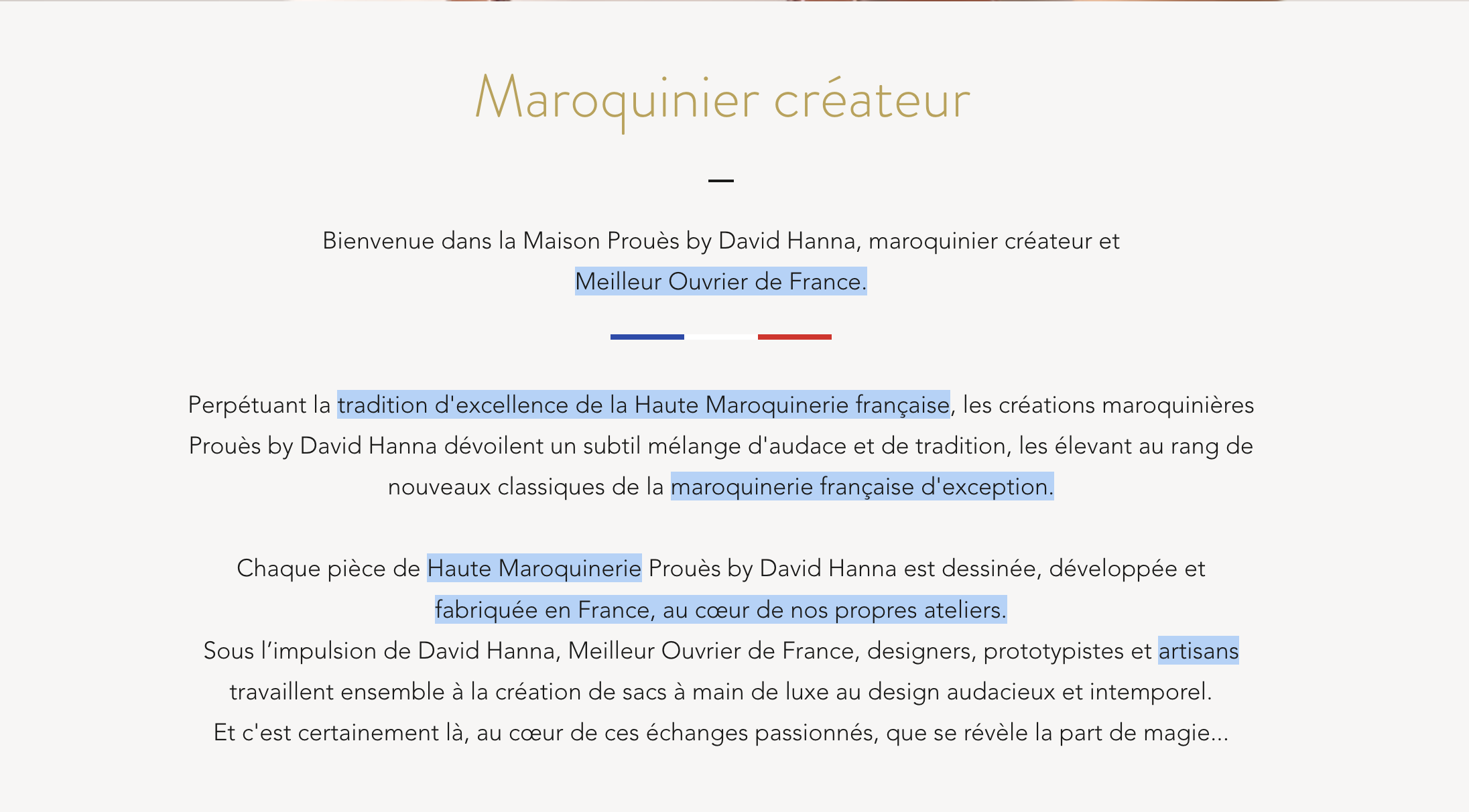  Notez les différents mots clefs que nous avons soulignés. (Source : Prouès)
